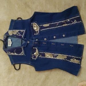 Boho style broom skirt and vest